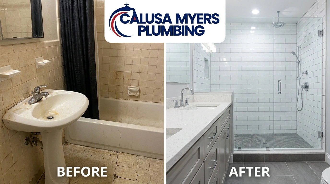 Before and After Bathroom Remodeling in Fort Myers, FL — Calusa Myers Plumbing