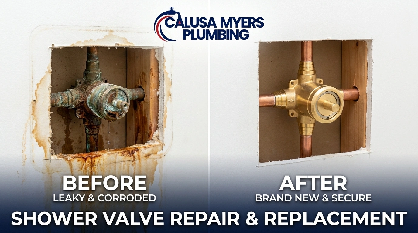 Professional shower valve repair and replacement service by Calusa Myers Plumbing in Fort Myers FL